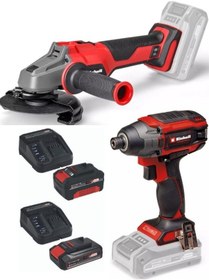 Resim Einhell TP-CI 18/220 Li Bl Vidalama + Axxio 18/115 Q Avuç Taşlama + 2.5AH+4.0AH Kömürsüz Set 