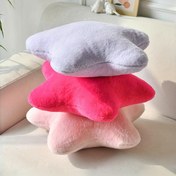 Resim Yıldız Şeklinde Dekoratif Yastık - Yatak, Koltuk ve Kamp İçin Yumuşak Sahte Tavşan Kürkü Minderi, Pastel Mor, Pembe & Bej Renklerde Modern Ev Dekoru, Sevgiliye ve Kızına Sevgililer Günü Hediyesi, Yatak Odası Dekoru | Modern Dekorasyon | Elde Yıkanabilir 