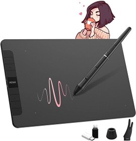 Resim Veikk VK1060 10x6" 6 Kısayol Tuşlu Sağ Sol El Uyumlu Grafik Tablet+Kalem 