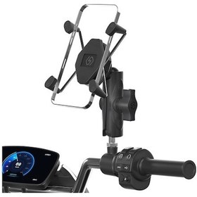 Resim Zh-1558c1 Motosiklet M8 Rotil X-şekli Alüminyum Alaşımlı Telefon Tutucu Diğer Diğer 