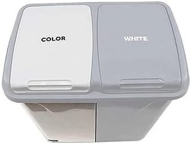 Resim Meleni Home Mega Duo İki Bölmeli Kirli Çamaşır Sepeti - Banyo Çamaşır Sepeti Renkliler & Beyazlar 90 Lt 