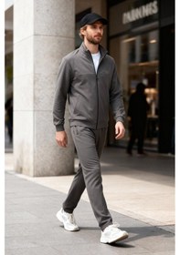 Resim Tommy Life Koyu Gri Pamuklu Kalın Yumuşak Dokulu Comfort Fit Basic Erkek Eşofman Takım - 85260 Koyu Gri 