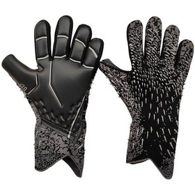 Resim Lemestar Çocuk Ve Yetişkinlere Uygun Profesyonel Futbol Kaleci Eldiveni - Lastik Palmiye, Anti Kayma, Soluk Ve Dayanıklı - 7 Numara Siyah 