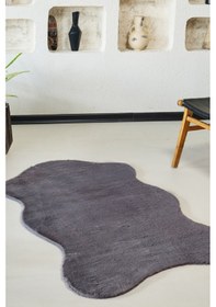 Resim Kaşmir Halı 7/24 Cosy Premium Antrasit 120x180 CM Salon Mutfak Halısı Yolluk Kilim 