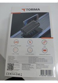 Resim Torima Trm-1025 Siyah 20000mah 2 Çıkışlı Taşınabilir Hızlı Şarj Dijital Göstergeli Powerbank 