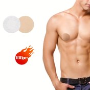 Resim Erkekler için Tek Kullanımlık Koşu Göğüs Yaması, Ultra Hafif, Nefes Alabilir, İz Bırakmayan, Sürtünmeye Karşı, Terlemeye Karşı, Su Geçirmez Spor Yaması, Görünmez Göğüs Yaması, Beyaz/ Ten Rengi Mevcut, (50 Çift/100 Adet) 