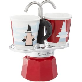 Resim CetKing - Set Mini Express: Ocak Üstü Espresso Pişirici + 2 Cups - Magrite Serisi 
