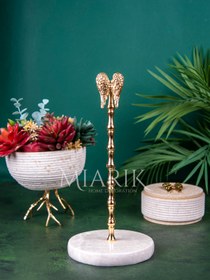 Resim MIARIK DESIGN & DEKORASYON Bejmermer Melek Kanadi Peçetelik Havluluk (gold) 
