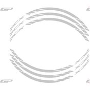 Resim GP Kompozit Honda PCX 125 / 150 2014-2024 Uyumlu Jant Şeridi Reflektif Gri 