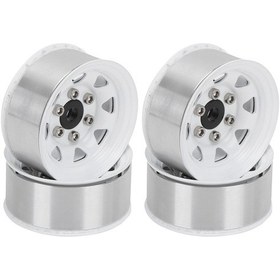 Resim Tenfowee 4 Adet Rc Araçlar İçin Çinko Alyuminyum Jant, 46mm Çaplı, Tork Performansını Artırır, Tamiya/tf2/cc01 Uyumlu Beyaz 