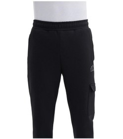 Resim Slim Fit Scuba Kumaş Cepli Pamuklu Eşofman Altı Siyah 