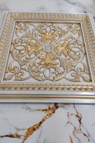 Resim Saray Tavan 60 Cm Bronz Dekoratif Saray Tavan Paneli Asma Tavan Uyumlu gri 