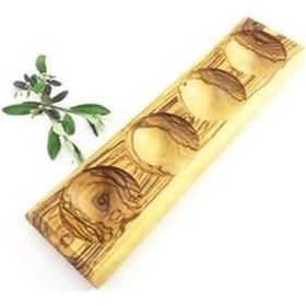 Resim Zethome Zeytin Ağacı Ahşap Sosluk Çerezlik Dörtlü 