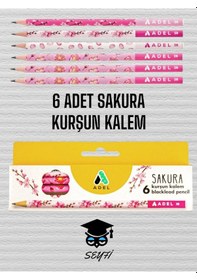 Resim 6 Adet Sakura Kurşun Kalem Çok Renkli 