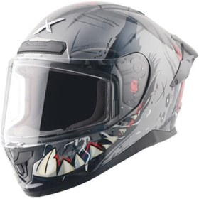 Resim Axor Saber Savage - Athena Grey Grey Ece 22.06 Kapalı Kask Gri - Titanyum 