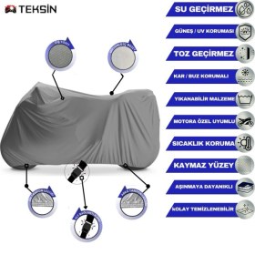Resim Teksin Honda Nc 750 x Çantalı Motosiklet Branda Su Geçirmez Topcase Uyumlu Motor Branda 