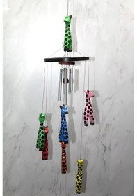 Resim Ahşap Zürafali Rüzgar Çani Sayang:3 