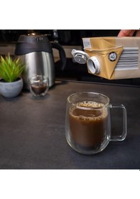 Resim Çift Camlı Çift Cidarlı Cam Kupa Ev Ofis Fincanı Çift Katlı Isı Y 