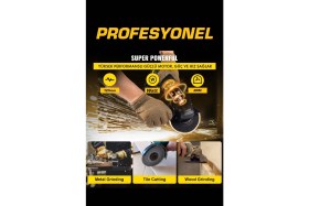 Resim 550W 125MM Spiral Taşlama Makinesi, Ahşap ve Metal Kesim, Mavi 