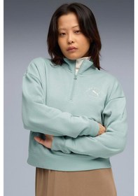 Resim Puma Class Half-zip Crew Kadın Sweatshirt Mavi 