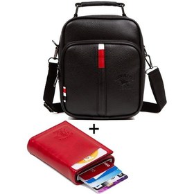 Resim Adelina Bags Adelina Siyah Deri El Ve Omuz Çanta Ve Mekanizmalı Kartlık Set (550399920) Siyah 