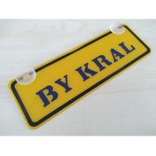 Resim DNZSM Sarı Dekor Plaka - By Kral (22X7,5CM) Vantuzlu Pleksi, Dekor Levha, Sarı Plaka 