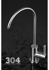 Resim Aquabella 304 Paslanmaz Su Arıtma Musluğu Paslanmaz Metal Inox Lux 