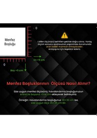 Resim Menfez 60x60 Cm - Banyo, Tuvalet, Wc Havalandırma Menfezi - Plastik - Antrasit - Ölçü Seçenekli Çok Renkli 