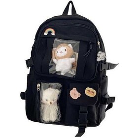 Resim Ganzhoushop Suntek Siyah Sırt Okul Şık Çanta Ayarlanabilir Askılı Xv Siyah 