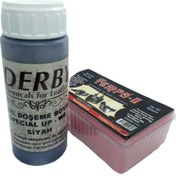Resim Derby Siyah Deri Oto Direksiyon Koltuk Döşeme Boyası Parlatıcı Sünger + Boya Süngeri 