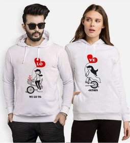 Resim Tshirthane Bisiklet Love Sevgili Kombinleri Kapüşonlu Kombini 
