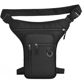 Resim Gajeena Erkek Motosiklet Bacak Çantası - Su Geçirmez, Çok Amaçlı, Siyah 31x18x2cm Siyah 