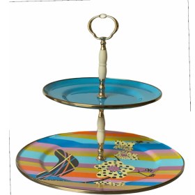 Resim Dedemin Emayeleri Vintage Emaye 2 Katlı Kurabiyelik Cümbüş Ç:30 cm 