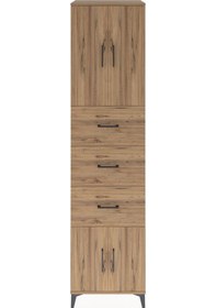 Resim Hyperion Dolap 2 Raflı 3 Çekmeceli 4 Kapaklı 60x44x243 Çam-çam Çam 