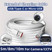 Resim 10.0 Metre Uzatmalı Kamera Güç Kablosu - USB-A'dan Micro-USB/Type-C Bağlantılı, 5V Yüksek Voltaj, Hızlı Şarj ve Geniş Menzil Uzatma Kablolu (5.0-10.0 metrelik Seçenekler) | IP Kameralar, Aksiyon Kameraları, Dash Camlar için uyumlu. Ev Ofis İçi / Dışı İzleme, İç Çevresel Koruma & Harici Cihazlar için Dayanıklı güvenilir uzak mesafe kablo 