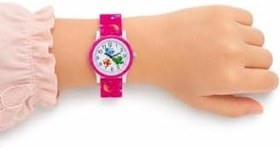 Resim Kelebek Desenli Pembe Kız Çocuk Kol Saati Analog Saat ST-304418 