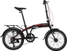 Resim FX 3500-TOURNEY KATLANIR BİSİKLET 32CM V 20 JANT 7 VİTES SİYAH KIRMIZI 