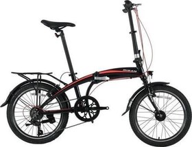 Resim FX 3500-TOURNEY KATLANIR BİSİKLET 32CM V 20 JANT 7 VİTES SİYAH KIRMIZI 