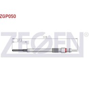 Resim Zegen Kızdırma Bujı 4,4v Euro 5 Fıat Fıorıno 225 1.3mjt 2013- / Lınea 323 1.3mjt AT00-ZGP050 