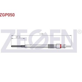 Resim Zegen Kızdırma Bujı 4,4v Euro 5 Fıat Fıorıno 225 1.3mjt 2013- / Lınea 323 1.3mjt AT00-ZGP050 
