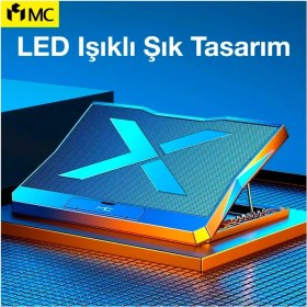 Resim Nilavia Ally Mc Q3 LED Işıklı Ultra Sessiz Fan Laptop Soğutucu STAND-(5775) - AL002A-61D2Q1 
