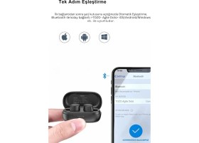 Resim Fuchsia Agile Dots Ultra Hafif Bluetooth 5.3 Kablosuz Tws Kulaklık 