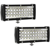 Resim İnç Led Çalışma Lambası 144w 6000k Su Geçirmez Sürüş Işıkları Arazi Araçları Kamyonlar Atv Utv İçin 2 Adet 