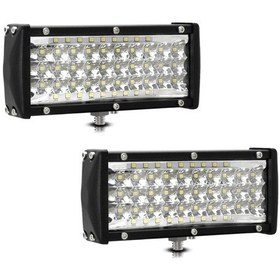 Resim İnç Led Çalışma Lambası 144w 6000k Su Geçirmez Sürüş Işıkları Arazi Araçları Kamyonlar Atv Utv İçin 2 Adet 