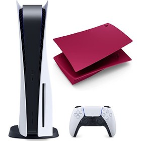 Resim Sony Playstation 5 Diskli Versiyon 825 GB Oyun Konsolu + Kırmızı Kapak (İthalatçı Garantili) 