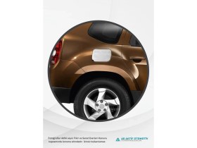 Resim Aktif Oto Krom Dacia Duster Suv Depo Kapağı 1 Parça 2010 ve Üzeri Krom Paslanmaz Çelik 