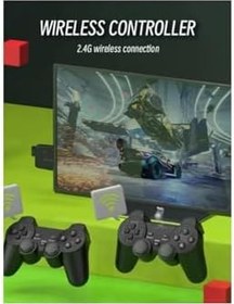 Resim Vooka Oyun Konsolu 2.4G Kablosuz Çift Kol Nostaljik Oyunlar 4K Game Stick 10.000 Oyun Atari Gaming Atari 