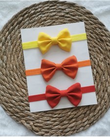 Resim Kız Bebek 3'lü Fiyonk Bandana Seti 