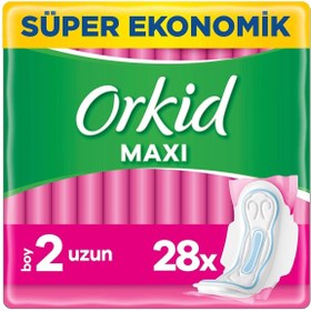 Resim Orkid Maxi Hijyenik Ped Uzun Süper Ekonomik Paket 28 Ped 