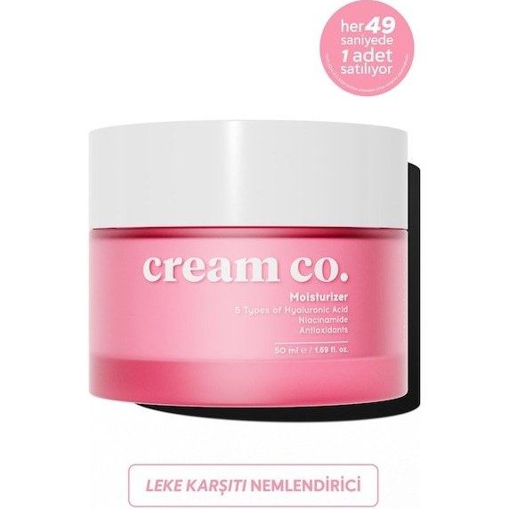 Cream Co. Moisturizer Cilt Tonu Eşitleyici ve Aydınlatıcı Su Bazlı Nemlendirici Yüz Kremi 50 ML Fiyatı ve Özelliklerı - Badem